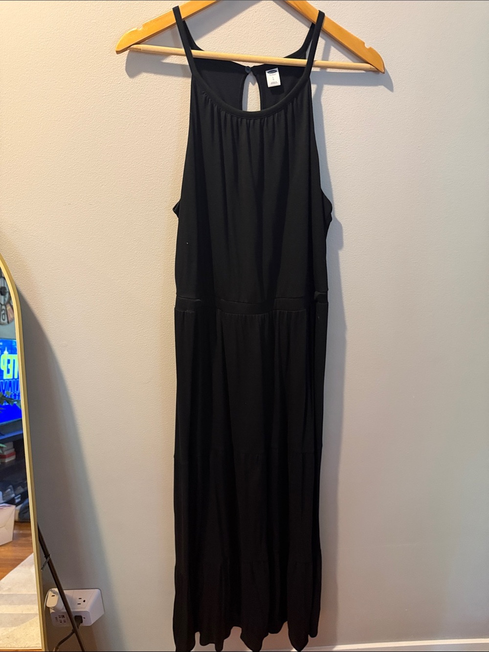 Old Navy Black Maxi Dress with Halter Neck